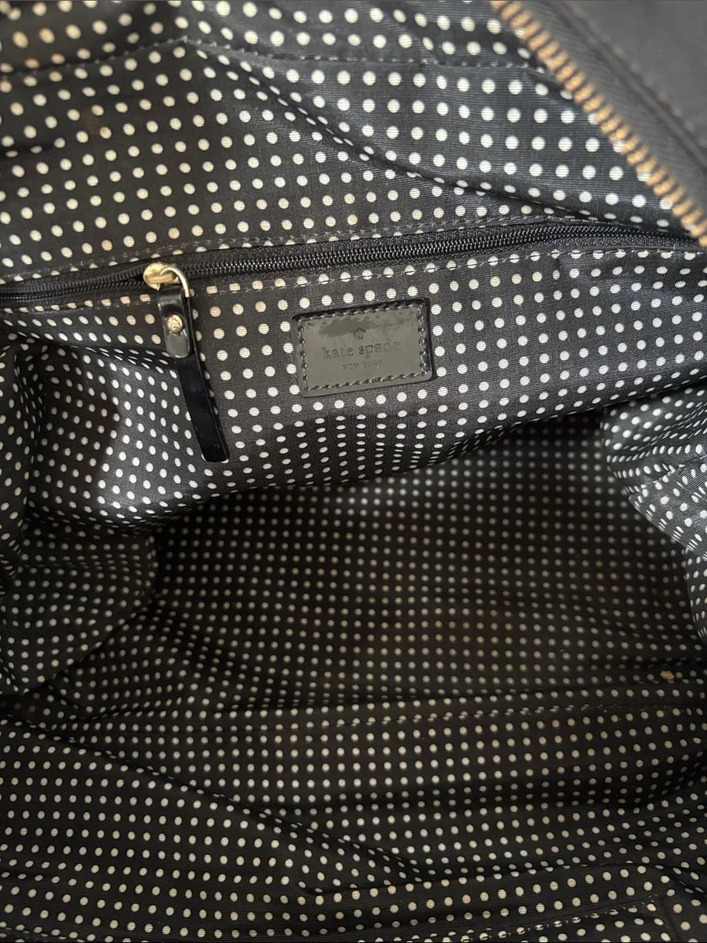 Kate Spade Nylon Tote with Patent Leather Accents & Champagne Gold Hardware 🖤